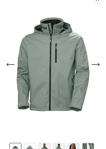 beymen helly hansen Gri Kapüşonlu Fermuarlı Erkek Mont - Görsel 3