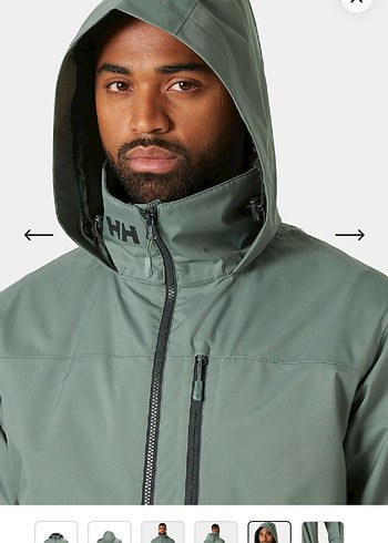 beymen helly hansen Gri Kapüşonlu Fermuarlı Erkek Mont - Görsel 5