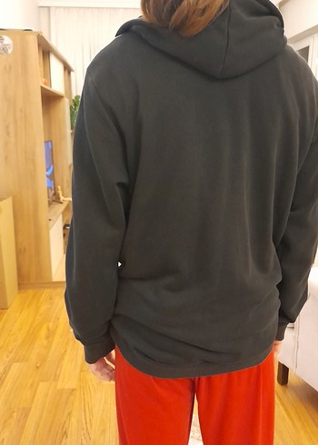 Erkek Siyah Adidas Fermuarlı Sweatshirt - Görsel 4