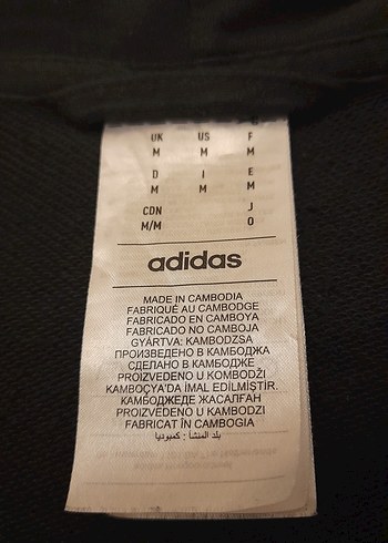 Erkek Siyah Adidas Fermuarlı Sweatshirt - Görsel 7