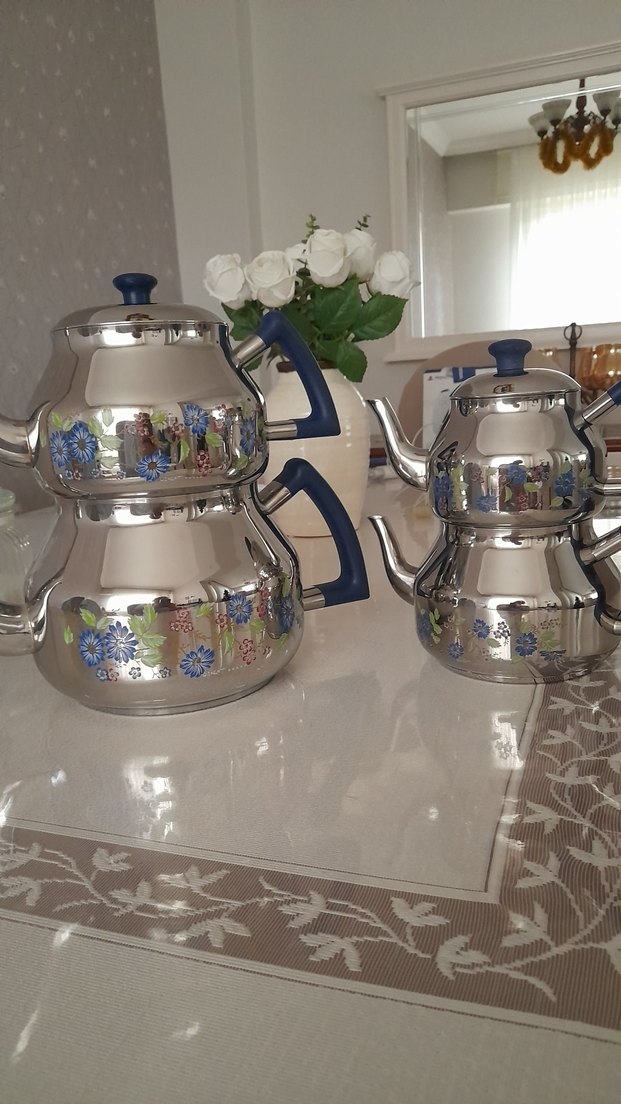 Özkent Marka Marmaris Desen Mini Çaydanlık - Görsel 5