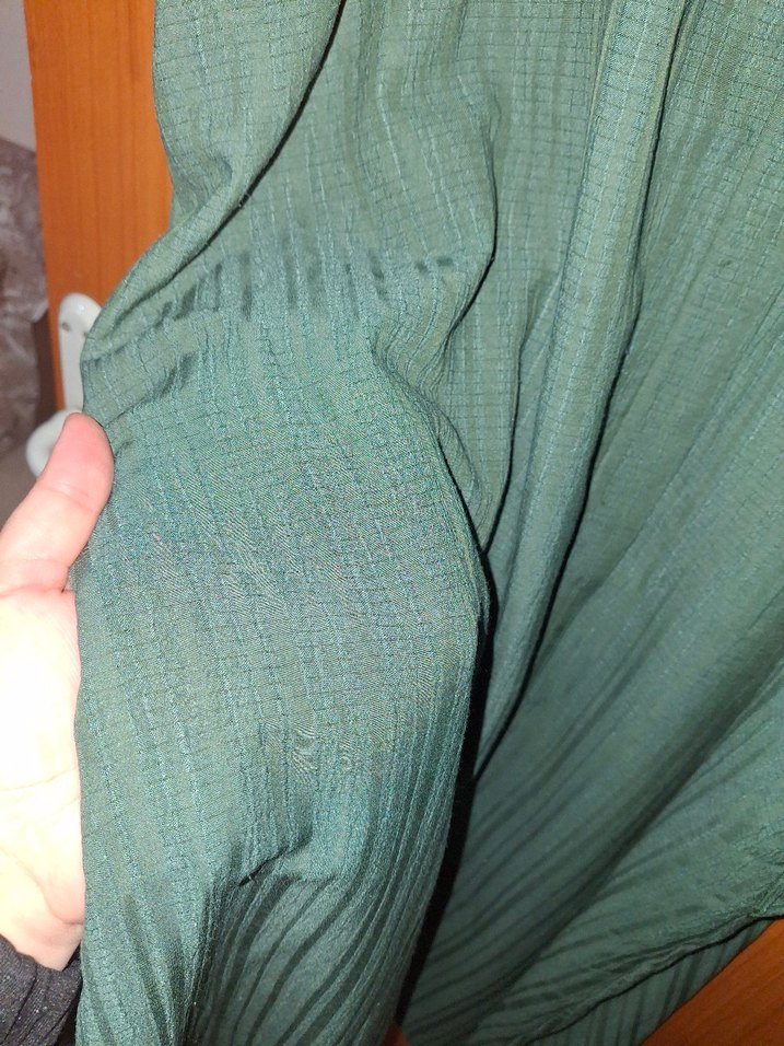 Uzun Kollu Koyu Yeşil Keten takım - Görsel 3