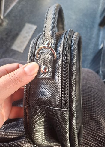 Fermuarlı Siyah Mini boy çanta - Görsel 3