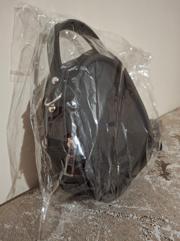 Fermuarlı Siyah Mini boy çanta - Görsel 2