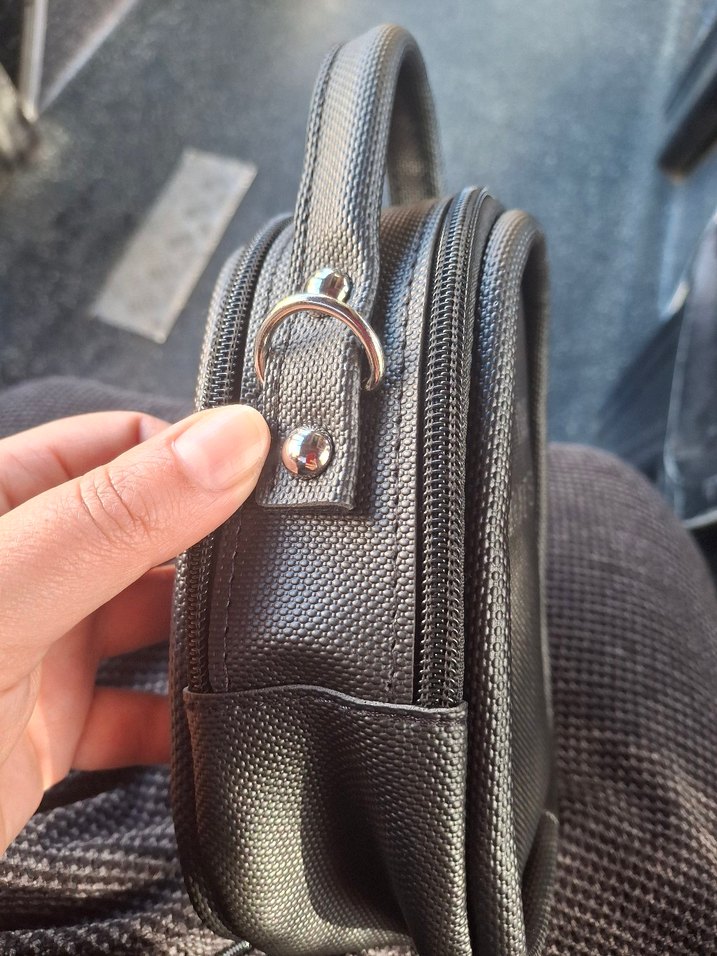 Fermuarlı Siyah Mini boy çanta - Görsel 3