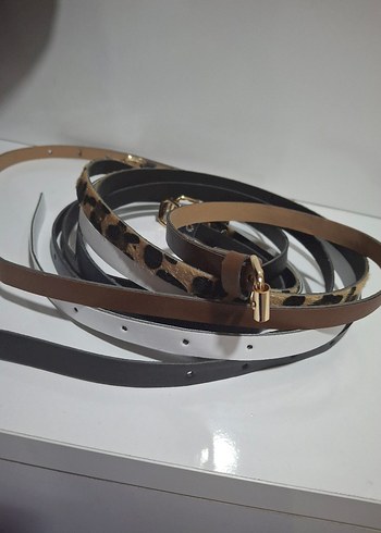 Kahverengi Leopar Desenli Deri Kadın Kemer - Görsel 2