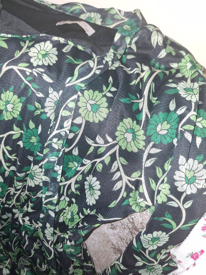 Çiçek Desenli Uzun Bohem Elbise - Görsel 2