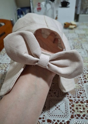 Bej Keten Bohem Kadın Şapka - Görsel 3