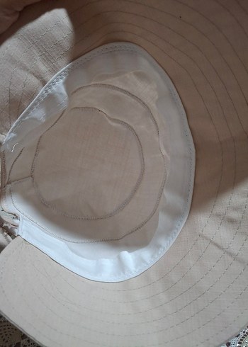 Bej Keten Bohem Kadın Şapka - Görsel 2