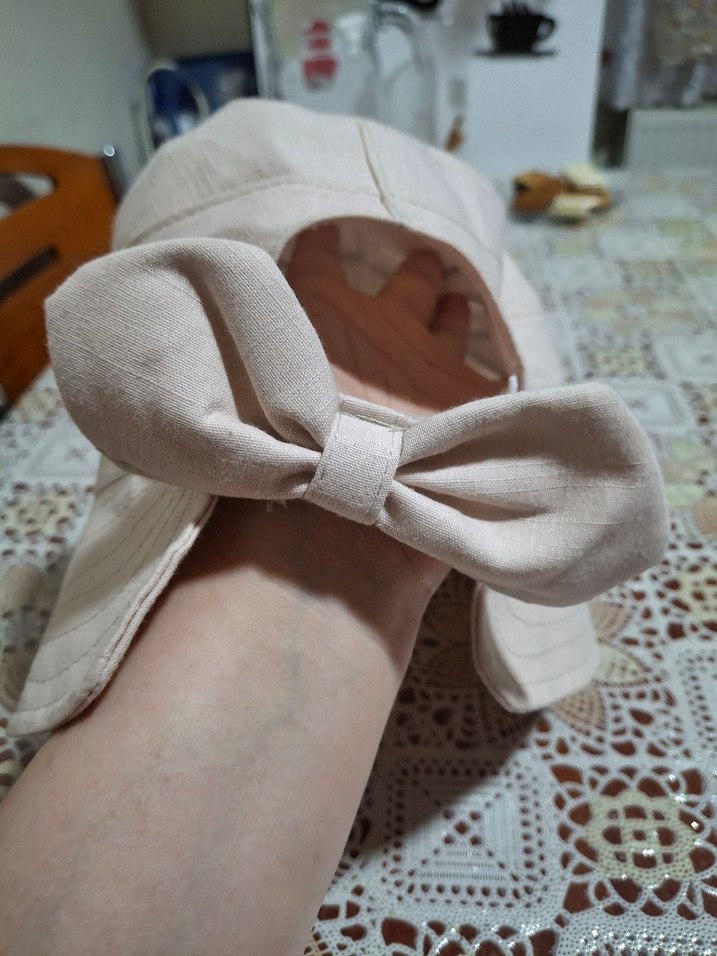 Bej Keten Bohem Kadın Şapka - Görsel 3