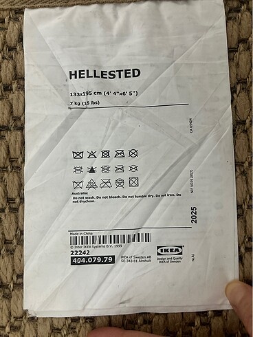 Beden İkea Jüt Halı