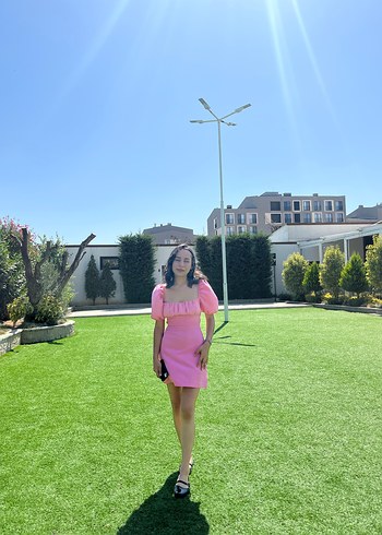 Pembe Mini Elbise