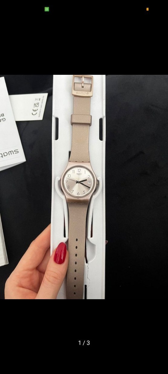 Bej Kayışlı Swatch Kadın Saati - Görsel 2