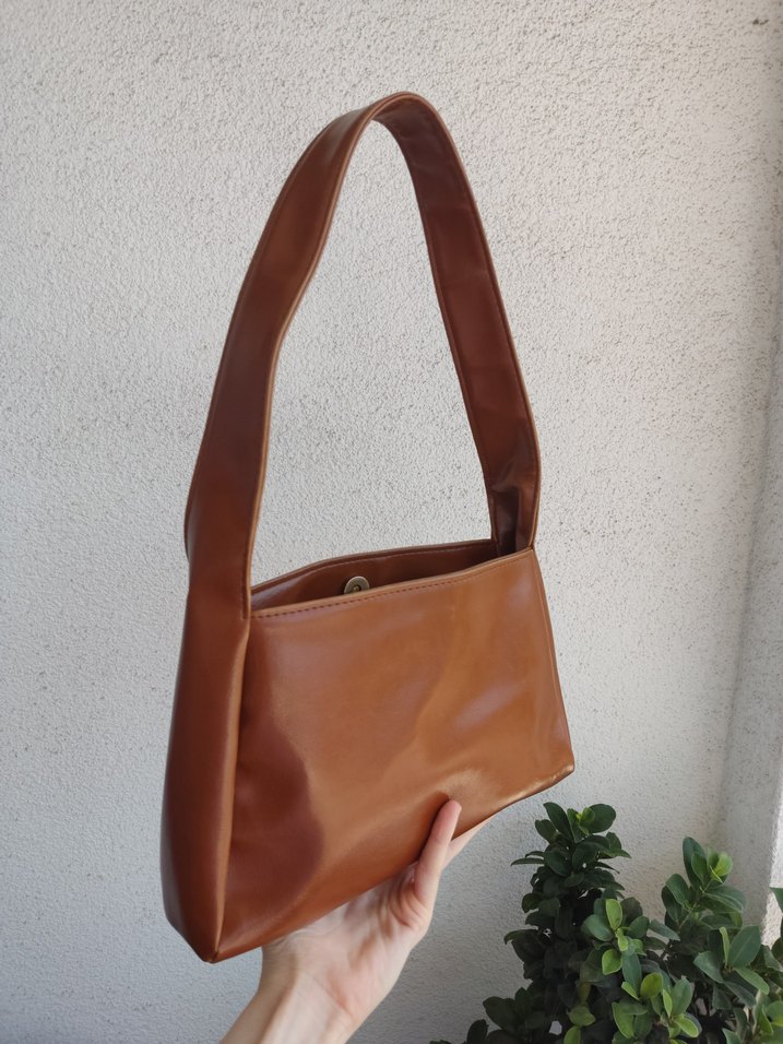 Kahve Deri Kadın Omuz Çantası didos Buka bag - Görsel 4