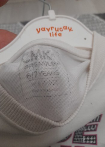 7 Yaş Beden Kız Çocuk Beyaz Fırfırlı Sweatshirt etek takım