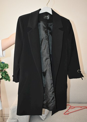 Diğer Siyah Midi Kadın Blazer