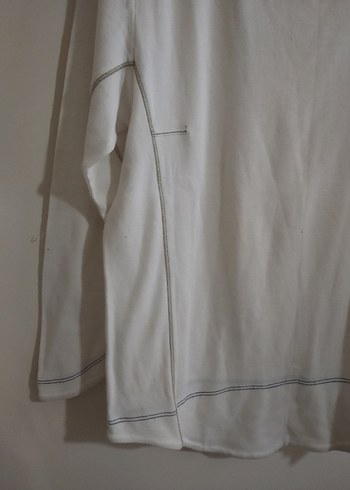 Beyaz Uzun Kollu Tişört - Görsel 2