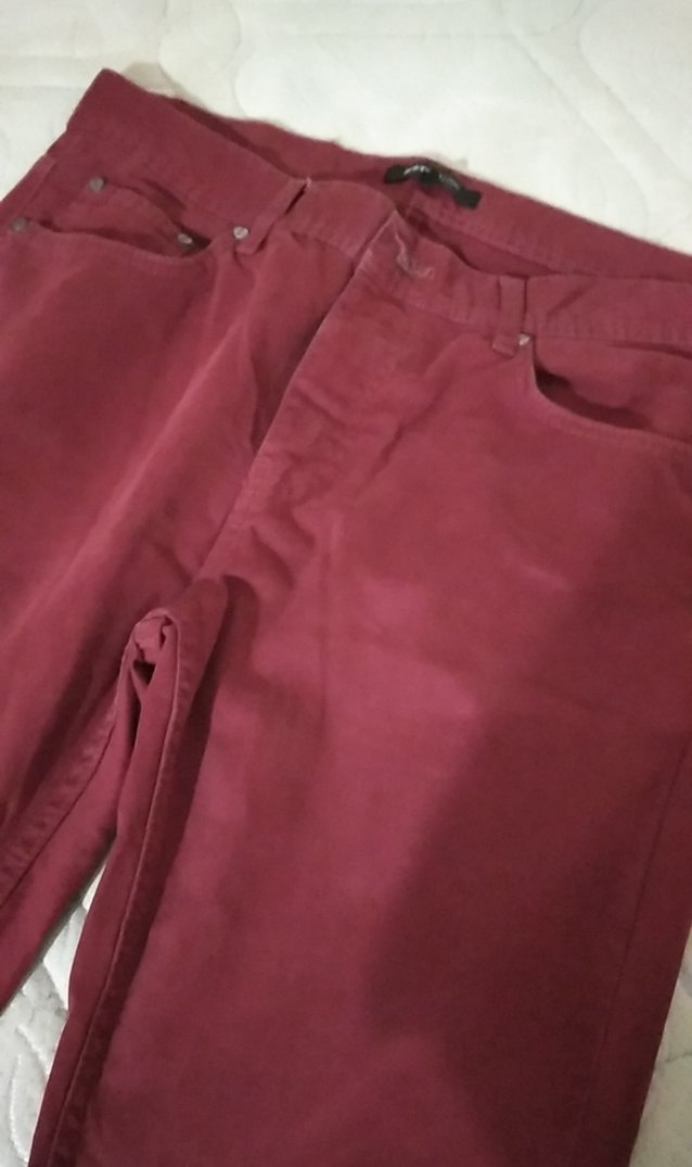 Bordo erkek Pantolon - Görsel 2