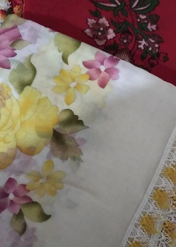 Dantel Detaylı Çok Renkli Kadın yazma - Görsel 2