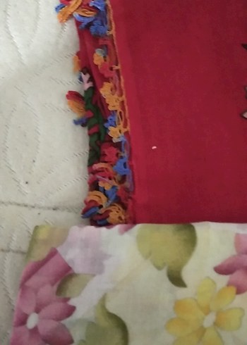 Dantel Detaylı Çok Renkli Kadın yazma - Görsel 4