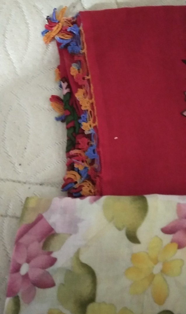 Dantel Detaylı Çok Renkli Kadın yazma - Görsel 4