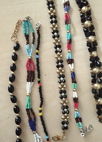 Renkli Boncuklu Bohem Kolye ve bileklik ler - Görsel 2