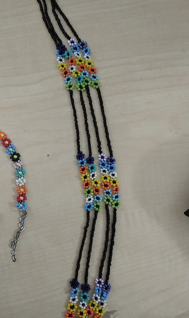 Renkli Boncuklu Uzun Bohem Kolye - Görsel 3