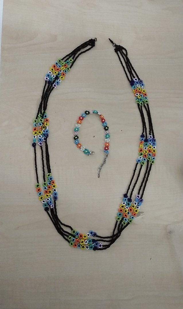 Renkli Boncuklu Uzun Bohem Kolye - Görsel 2