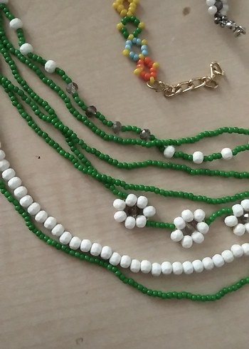 Renkli Boncuklu Bohem Kadın Kolye ve bileklik - Görsel 3