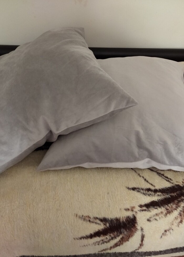 Gri 2adet Büyük minder - Görsel 2