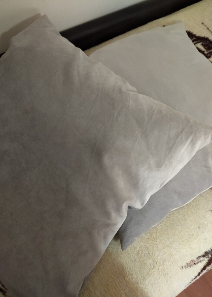 Gri 2adet Büyük minder - Görsel 4