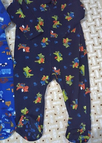 Renkli Baskılı Mavi Bebek Tulum - Görsel 2