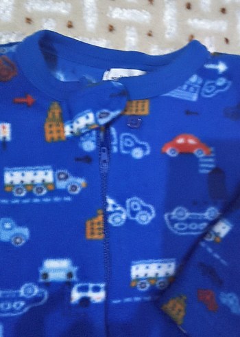 Renkli Baskılı Mavi Bebek Tulum - Görsel 5