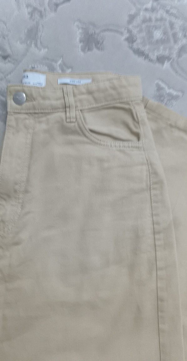 Bej Kadın Regular Fit Pamuklu Jean - Görsel 2