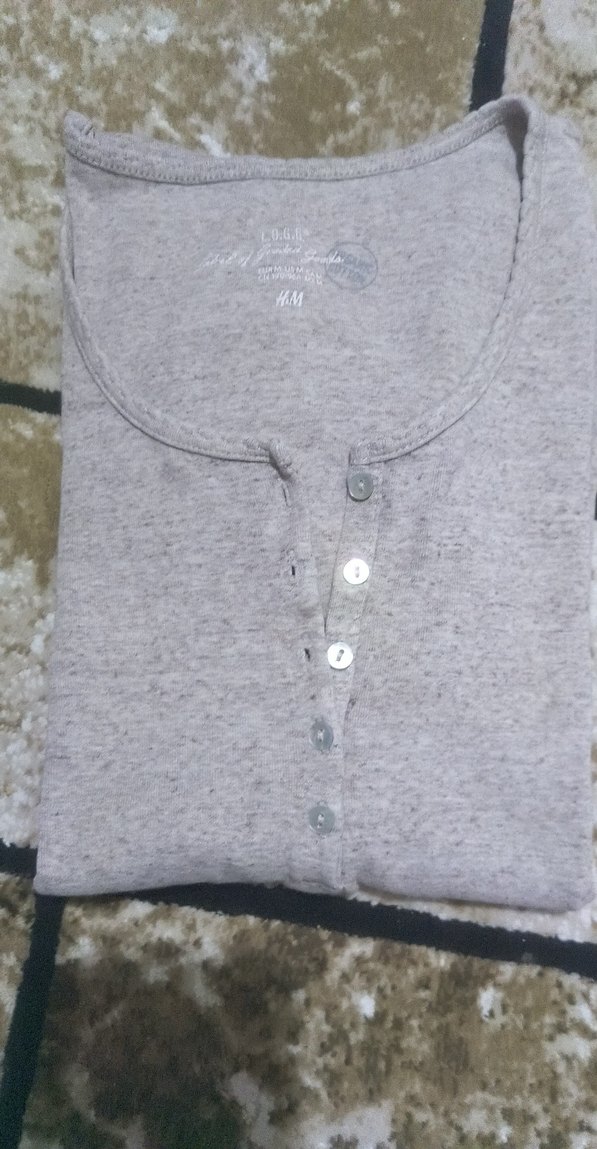 Gri Eşofman Altı Rahat Kesim,2 adet uzun kollu fitilli tişört - Görsel 4