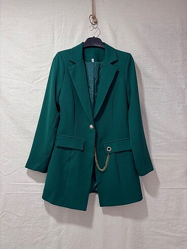 Diğer Çağla Yeşili Astarlı Blazer Ceket