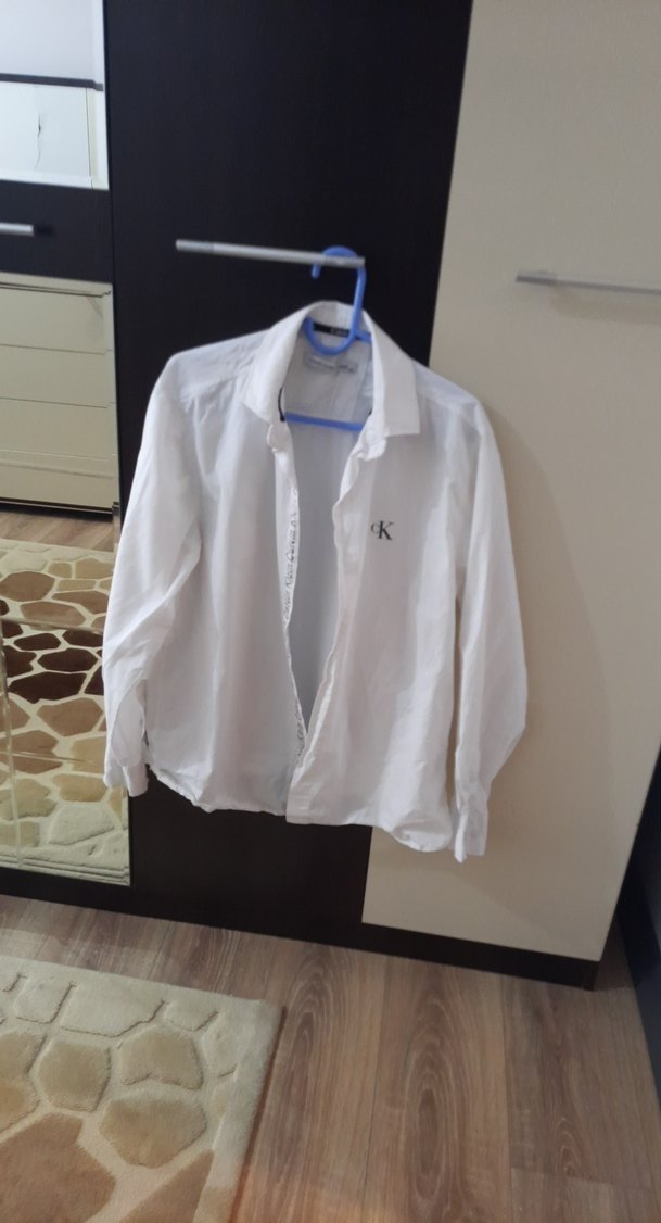 Erkek Beyaz Pamuklu Uzun Kollu Gömlek - Görsel 4