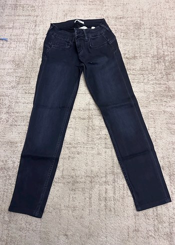 Lacivert Kadın Denim Dar Kesim Jean