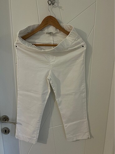 LCW beyaz esnek kapri pantalon