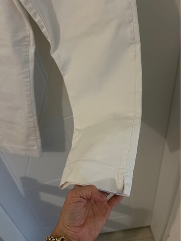 LC Waikiki LCW beyaz esnek kapri pantalon