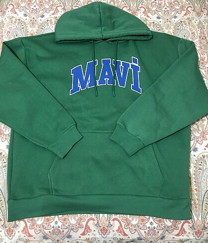 Mavi Jeans Kapüşonlu Yeşil Sweatshirt Oversize