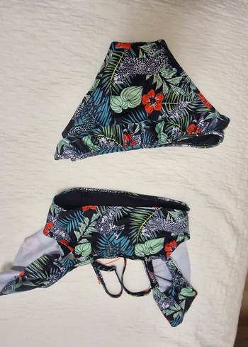 Diğer Çiçek Desenli Bohem Mini Bikini Takımı