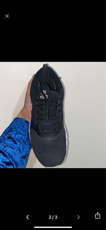 38 Beden Nike siyah spor ayakkabı