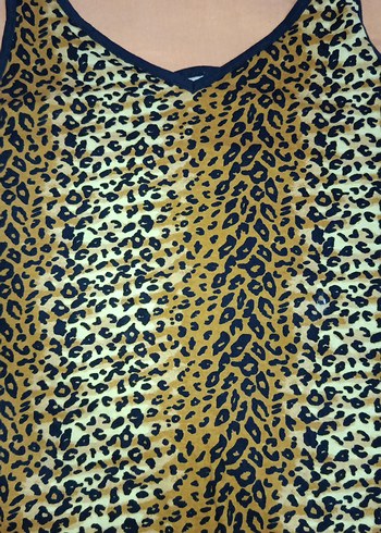 SARI Yılan Desenli PAMUKLU Gecelik EV ELBİSESİ - Görsel 2