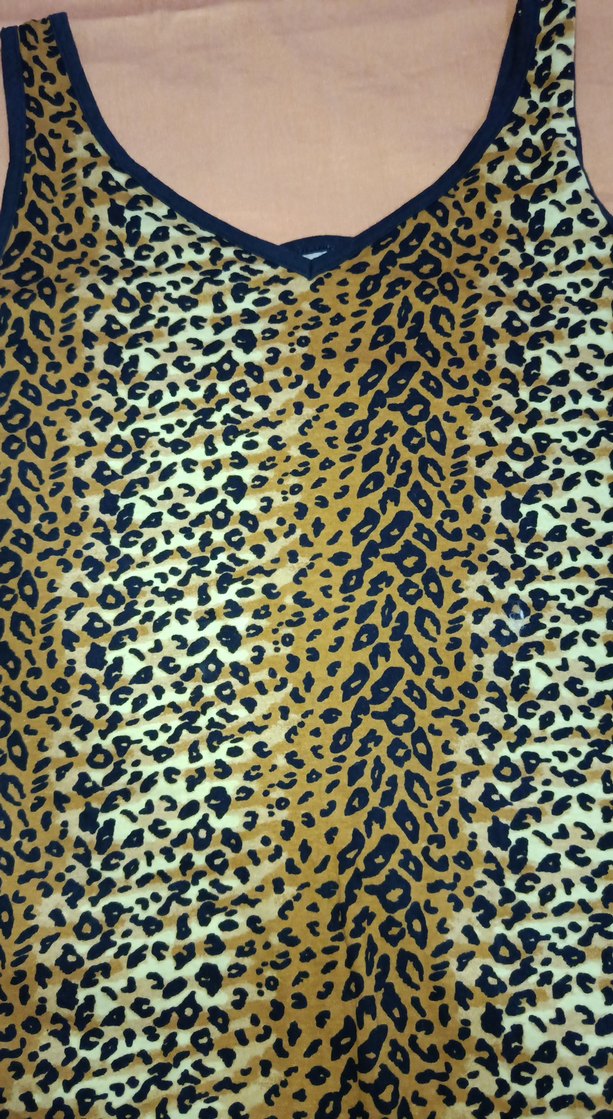 SARI Yılan Desenli PAMUKLU Gecelik EV ELBİSESİ - Görsel 2