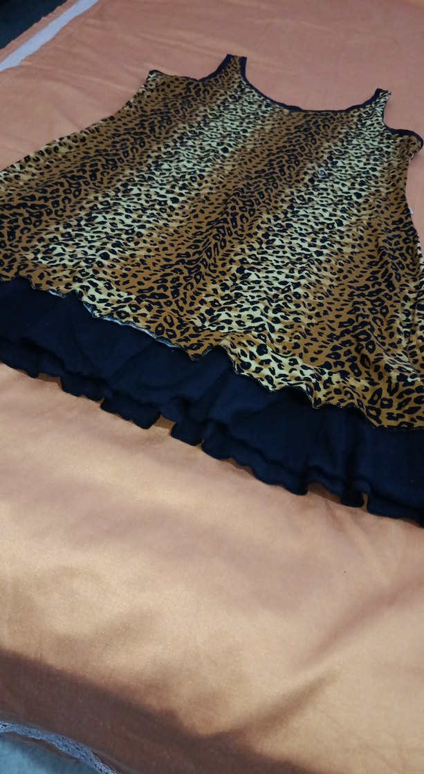 SARI Yılan Desenli PAMUKLU Gecelik EV ELBİSESİ - Görsel 3