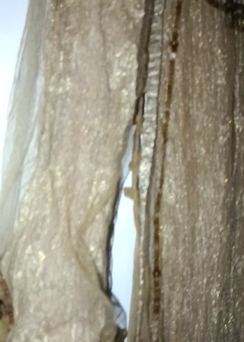 Boncuk İşlemeli Altın Renk abiye - Görsel 6