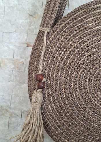 Püsküllü Bohem Örgü Kadın Çanta - Görsel 3