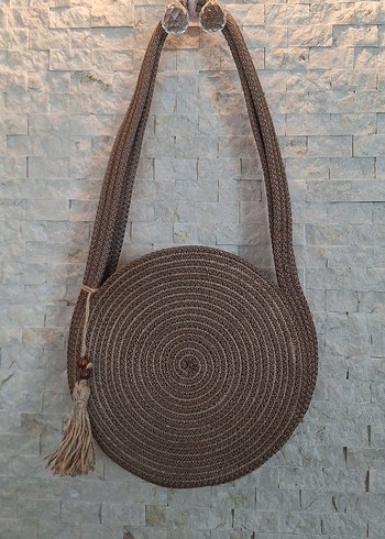 Püsküllü Bohem Örgü Kadın Çanta - Görsel 2