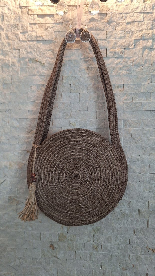 Püsküllü Bohem Örgü Kadın Çanta - Görsel 2